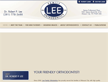 Tablet Screenshot of leeorthodontics.net